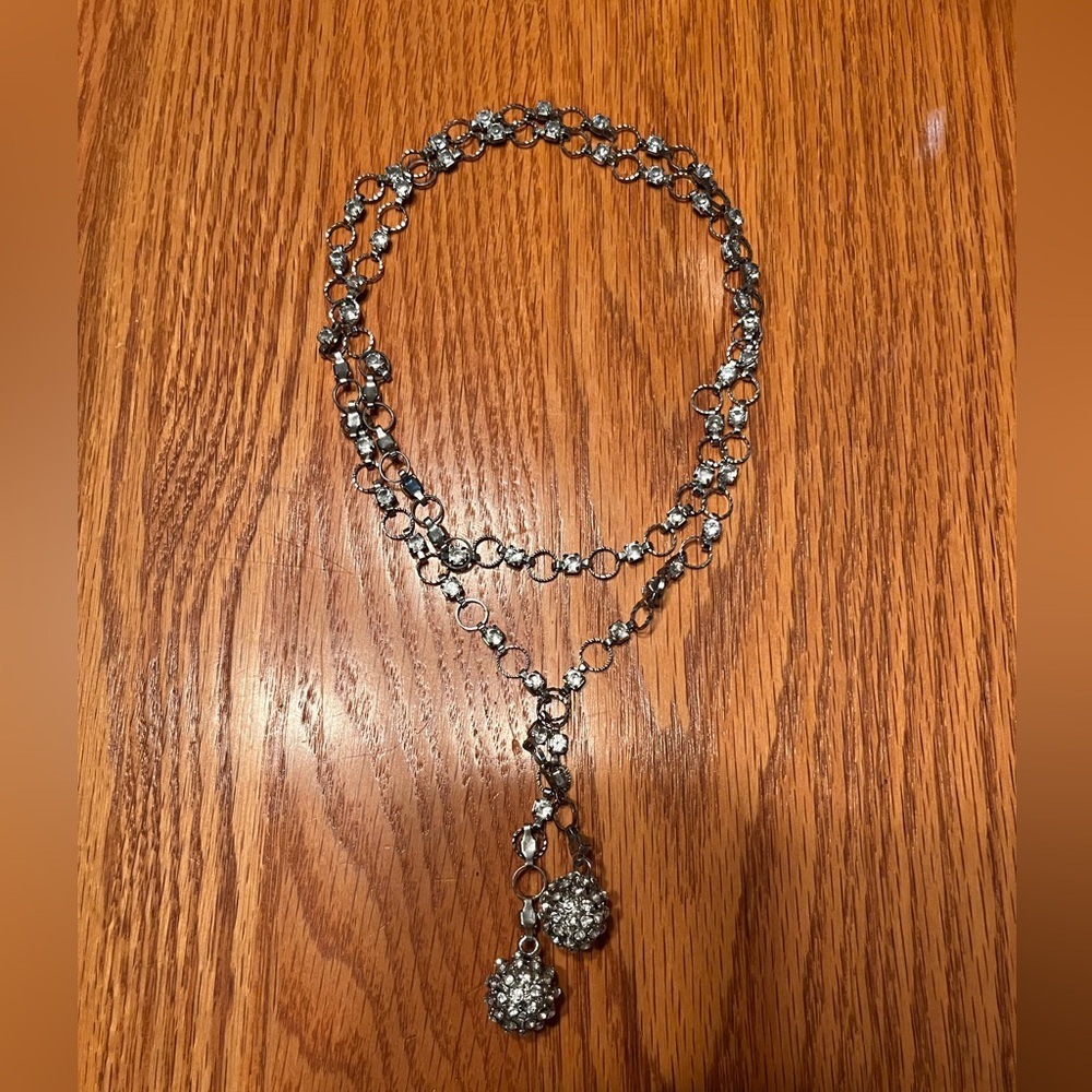 Elegant Silver Crystal Necklace
